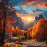 Red And Orange Landscape Ai Art