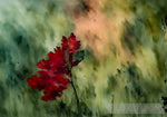 Red Flower Abstract Ai Art