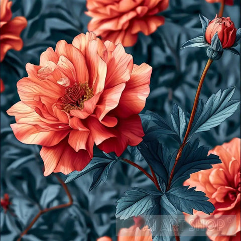 ’Red Flower In Bloom’ Ai Painting