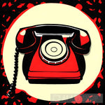 Red Telephone Pop Ai Art