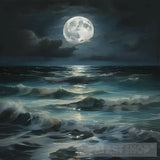 Reflection Of Moonlight In Sea Water Nature Ai Art