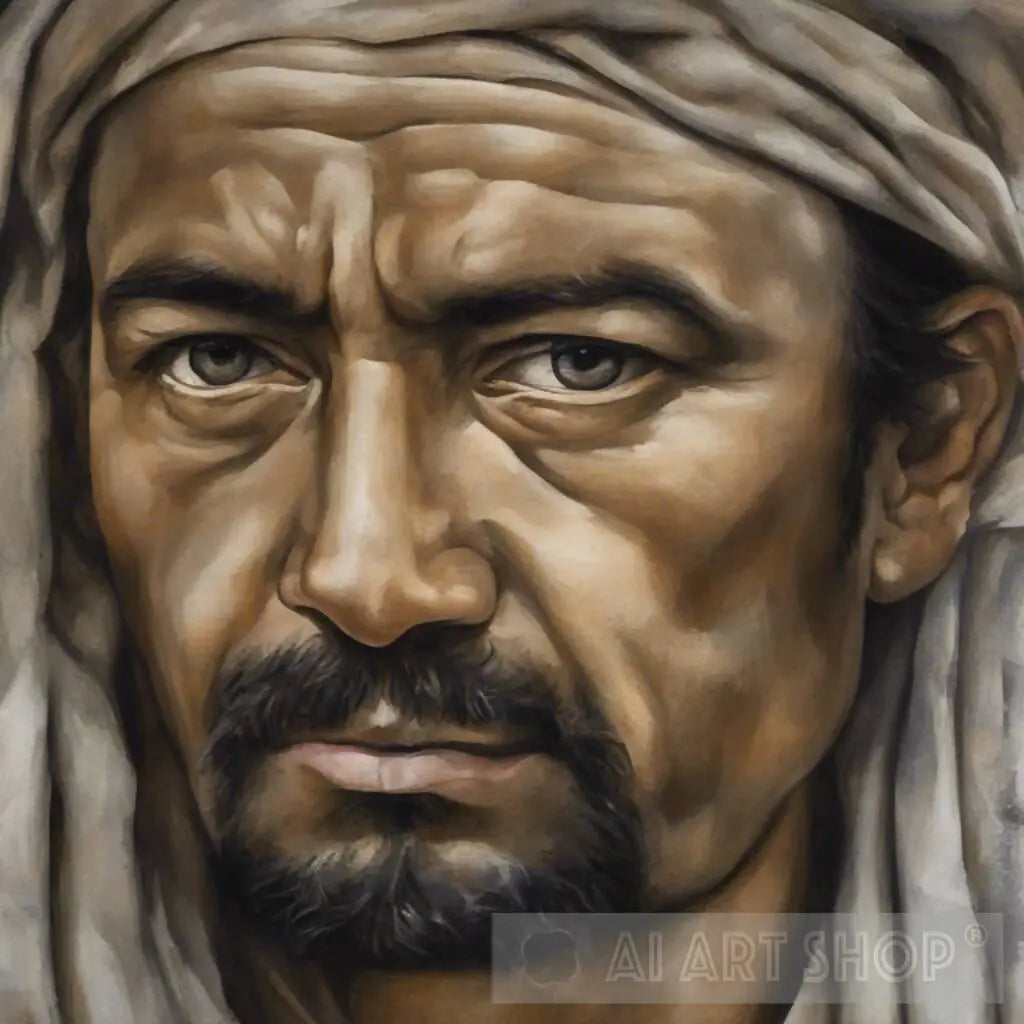 Realistic AI-Generated Portrait Art - Resolute Gaze