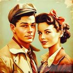 Retro Love: Young Love Ai Painting