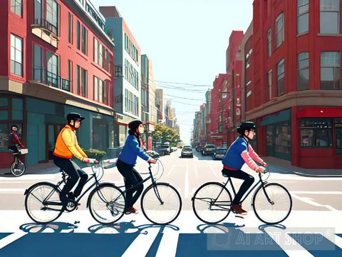 Riding Together Street Ai Art