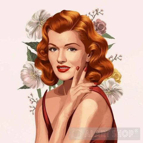 Rita Hayworth Portrait Ai Art