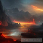 River Of Fire Ai Artwork