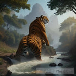 River Tiger Animal Ai Art