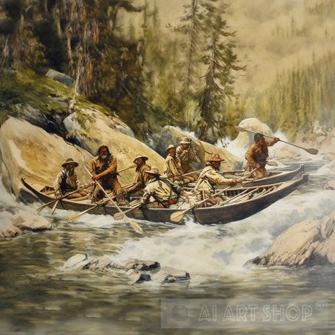 River Warriors Ai Painting