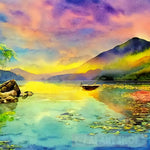 Riverbank At Dawn Landscape Ai Art