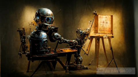 Robot Artist Ai Artwork