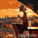 Rome At Sunset Contemporary Ai Art