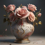 Roses In A Vase Ai Artwork