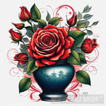 Roses In A Vase Ai Artwork