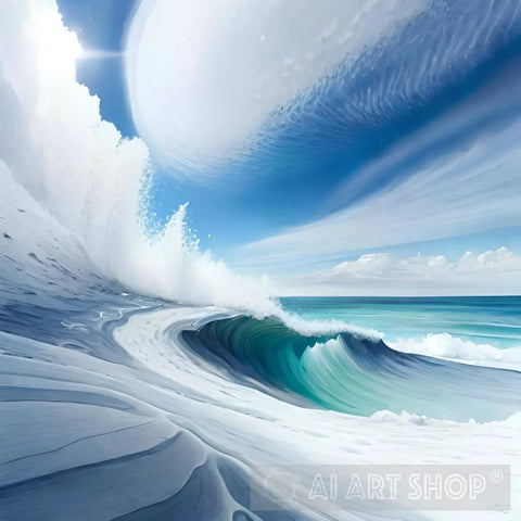 Rough Sea Nature Ai Art