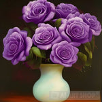 Royal Purple Roses Ii Ai Painting