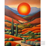 رسم المناظر الطبيعية التجريدية Ai Artwork