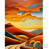 رسم المناظر الطبيعية التجريدية Ai Artwork