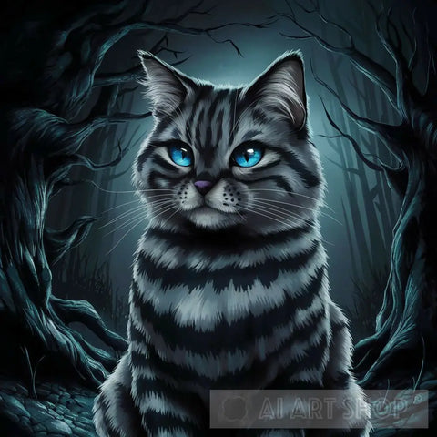 Russian Blue Eye Animal Ai Art