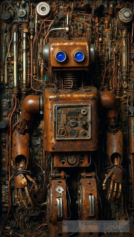 Rusting Robot Ai Artwork