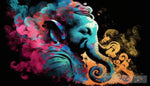 Sacred Symphony:colorful Ganesha Abstract Ai Art