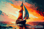 Sailing Impressionism Ai Art