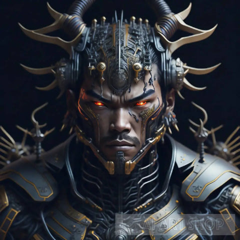 Samurai Cyborg: Hyper-Realistic 3D Ukiyo-E Masterpiece In Futuristic World Modern Ai Art