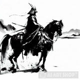 Samurai On Horse Ai Artwork