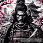 Samurais Stand Portrait Ai Art