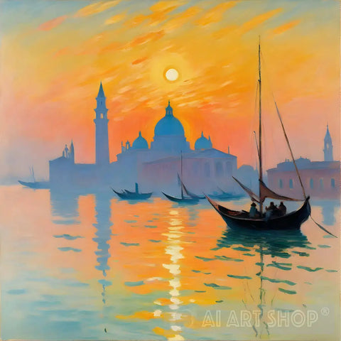 San Giorgio Maggiore During Sunrise Ai Painting