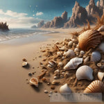 Sand Seashells Abstract Ai Art