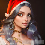 Santa Girl Art Christmas 22Sg03 Ai Artwork