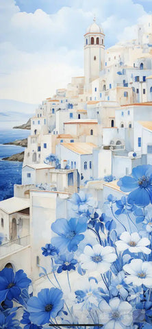 Santorini Greece Painting Photo No. 1 Ai