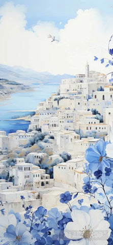 Santorini Greece Painting Photo No. 3 Ai