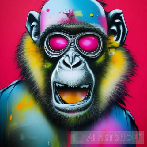 Saracasic Monkey Animal Ai Art