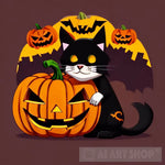 Scary Cat For Halloween Ai Artwork