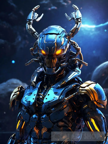Scorpion In Cyborg Body #3 Ai Artwork