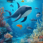 Sea Animals Swimming Under The Ocean Nature Ai Art