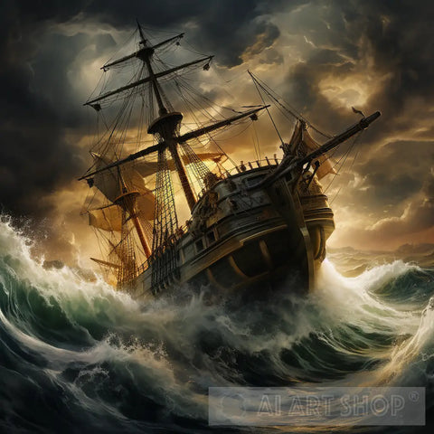 Sea Storm Ai Artwork
