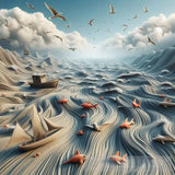 Sea Textures Landscape Ai Art