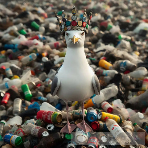 Seagull King Of Recycling Ai Painting