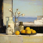 Seaside Outside The Windowsill Still Life Ai Art