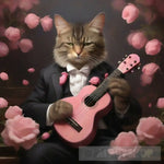 Secretive Mafia Of Feline Musicians. Animal Ai Art