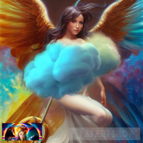 Seraphim In The Clouds Ai Artwork