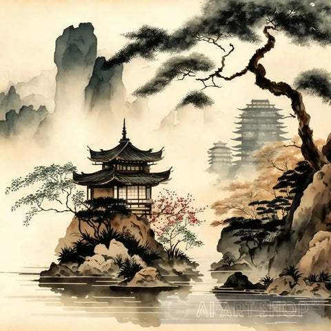 Chinese And Japanese Landscape Landscape Ai Art