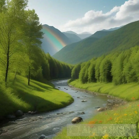 Serene Natural Scene Nature Ai Art