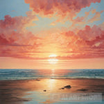 Serene Sunset Landscape Ai Art