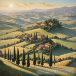 Serene Tuscan Landscape Nature Ai Art