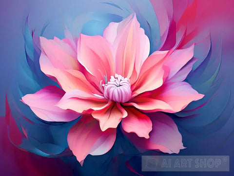 Serenity In Pink Abstract Ai Art