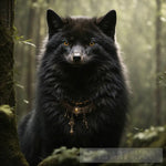 Shadow Sovereign: The Majestic Black Fox With Golden Gaze Animal Ai Art