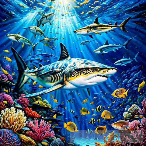 Sharks Ai Artwork